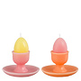Candle egg pink yellow 2 assorted