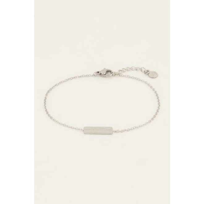 Armband met amour bedel zilver