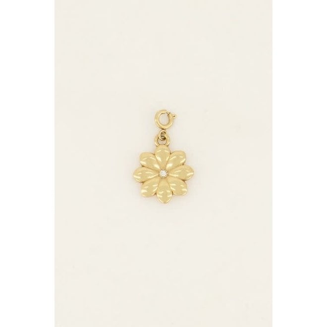 Love in bloom charm goudkleurig