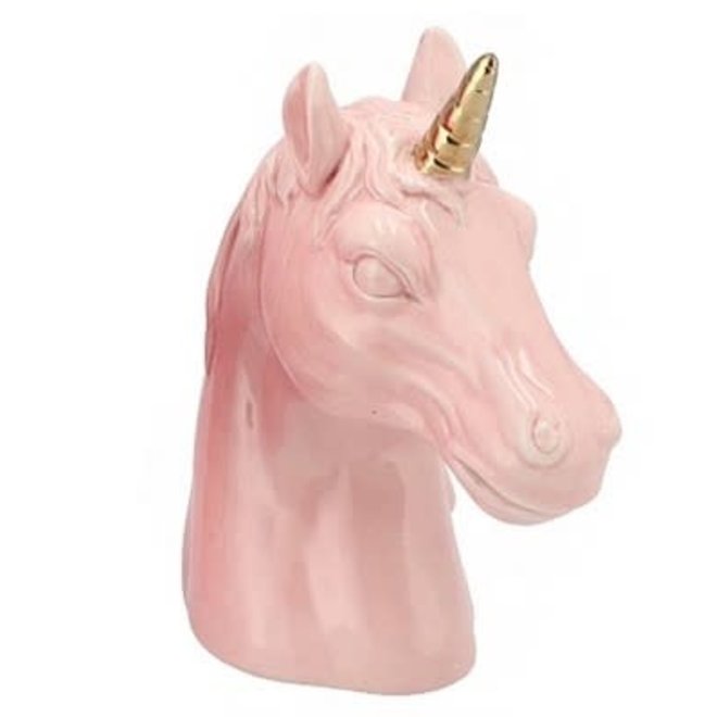 Unicorn vase light pink16x9x21cm