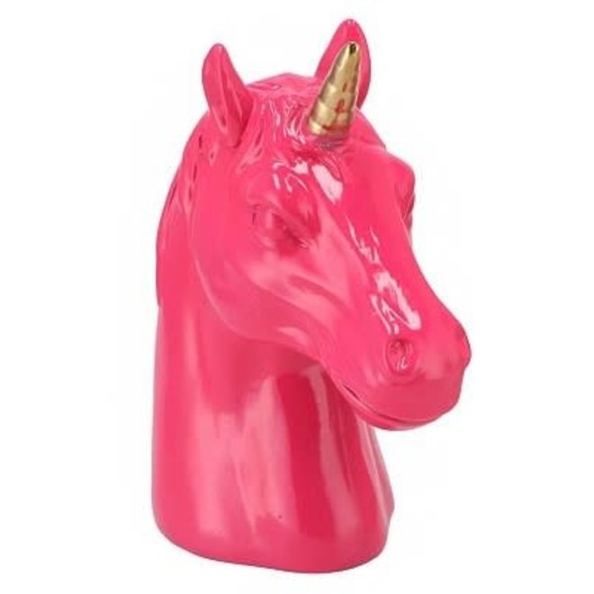 Unicorn vase pink16x9x21cm