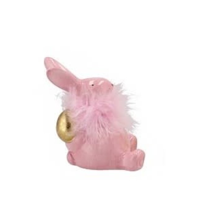 Easter fluffy bunny small light pink 8x7x7cm
