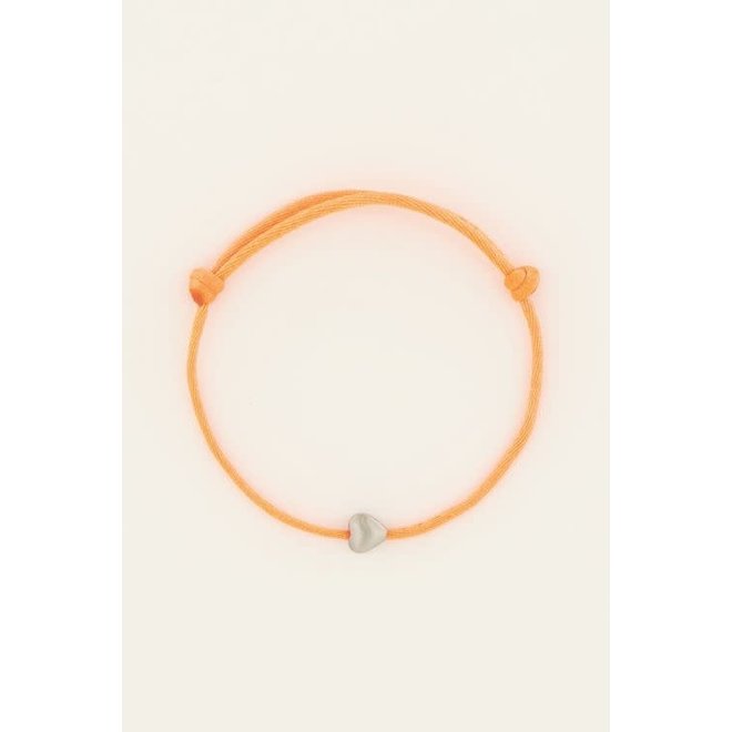 Mini armband oranje Zilver