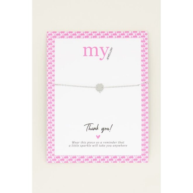 Armband klavertje Zilverkleurig