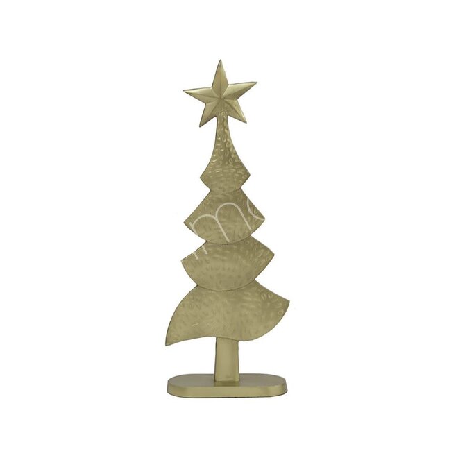 Kerstboom met ster alu new bronze 16x8x43cm