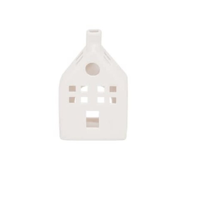 HV House Tealight Holder - White - 9x6x14,5cm