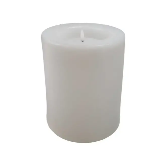 LED white candle 15,5x19cm