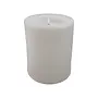 LED white candle 15,5x19cm