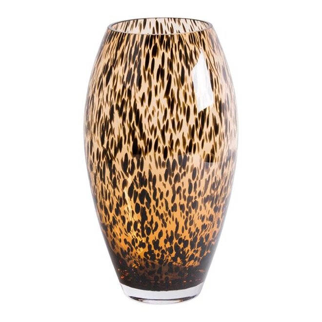 Ubangi Cheetah vaas bruin Ø17 x H30 cm