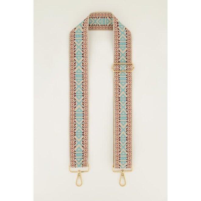 Aztec bag strap blauw