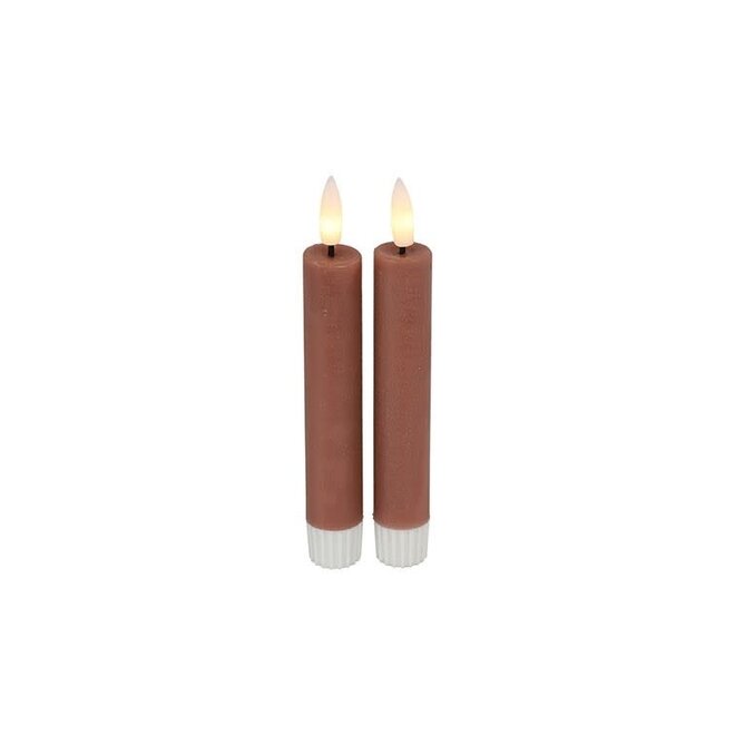 LED Kaars Diner Ø2,2CM Lyon S s2 roze-2x2x15CM