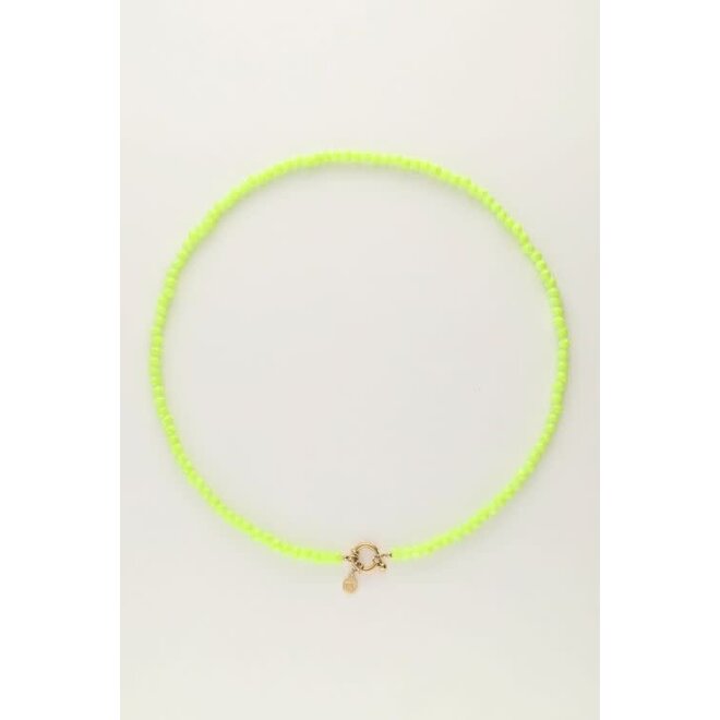 Groene kralenketting met slotje