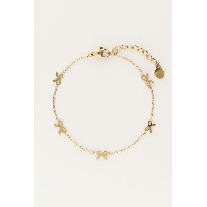 Minimalistische armband met mini strikjes