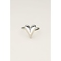 Minimalistische ring met statement hartje Zilverkleurig