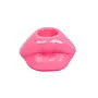 Candle holder - Lip - Ceramic - Neon pink - 7x5,5x4cm