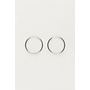 Basic oorringen minimalistisch medium zilverkleurig