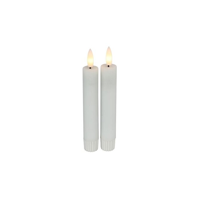 Dinerkaars rustiek Ø2,2CM LED ro Lyon S s2 Wit-L2B2H15CM