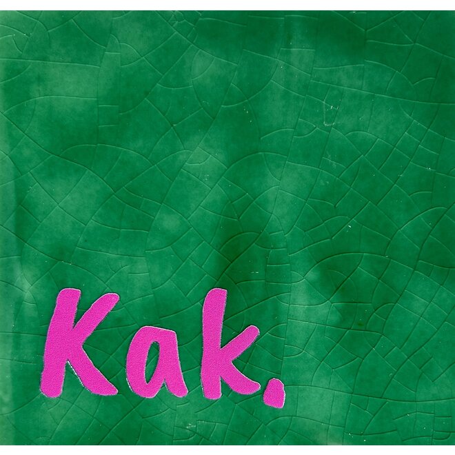 Tegeltje Kak. hardgroen/roze