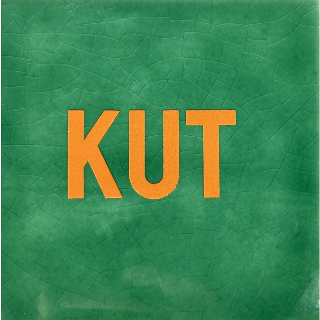 Tegeltje Kut hardgroen/oranje