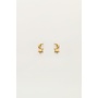 Studs met mini maan en ster goudkleurig