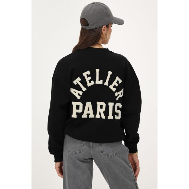 Zwarte sweater "Atelier paris"