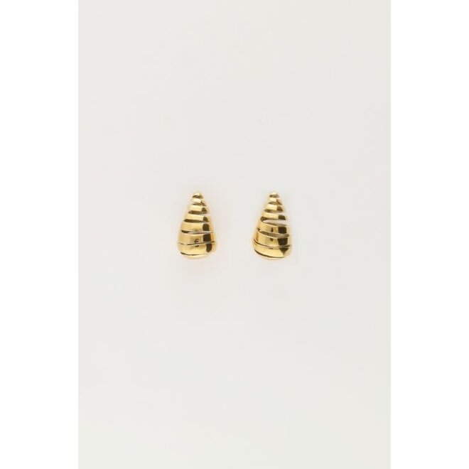 Oorbellen met open structuur goudkleurig