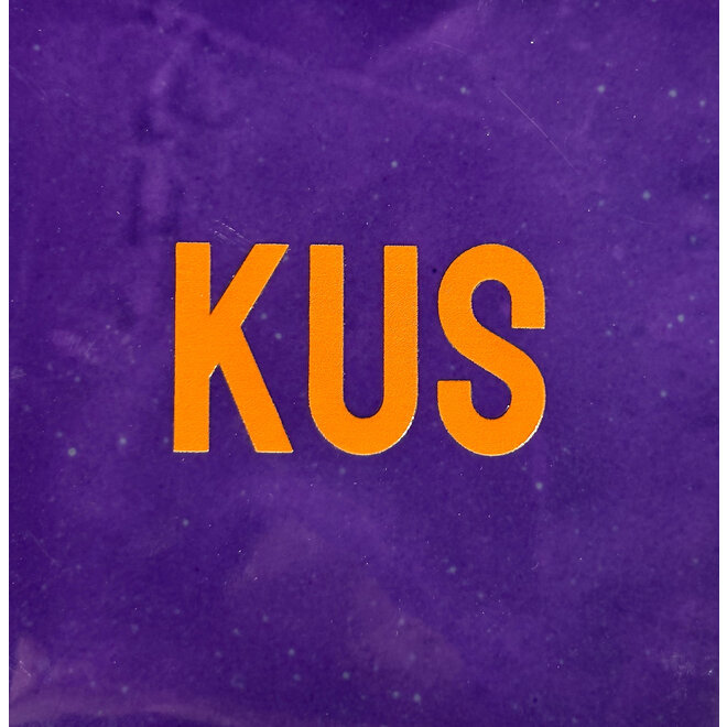 Tegeltje 'Kus' paars/oranje