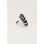 Statement ring blad zilver