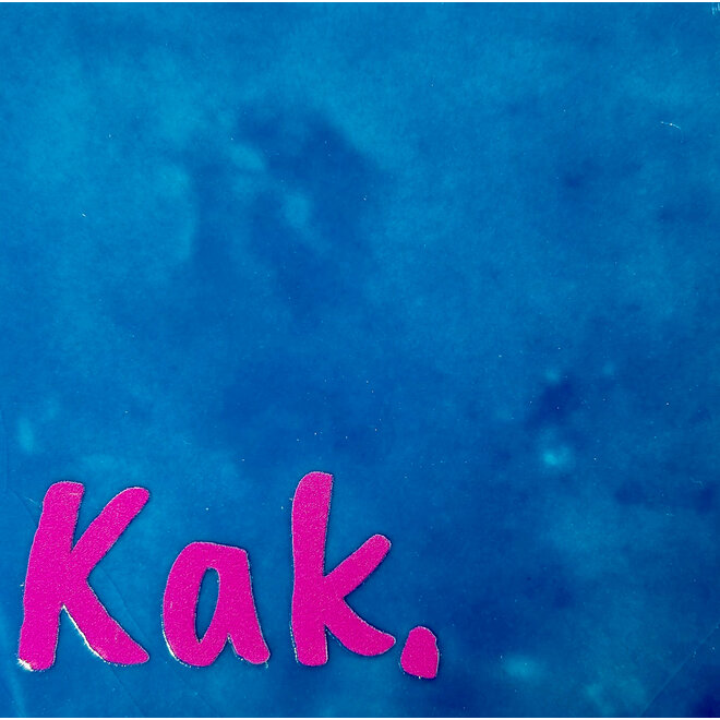 Tegeltje Kak. lichtblauw/roze