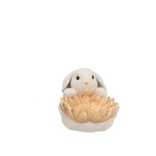 Farm nature Créme rabbit flower 16x12x12cm