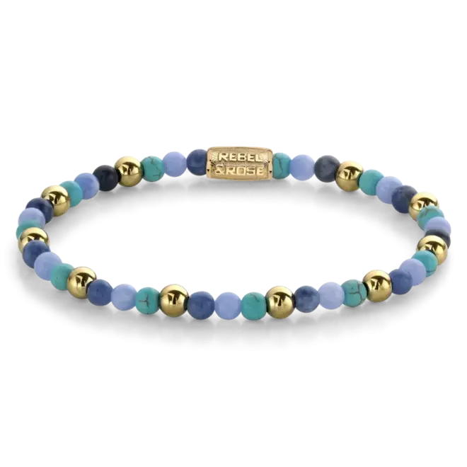 Winter Blues - 18 ct yellow gold ionplated - 4mm S