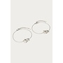 Forever Connected armbanden met klaver set zilver
