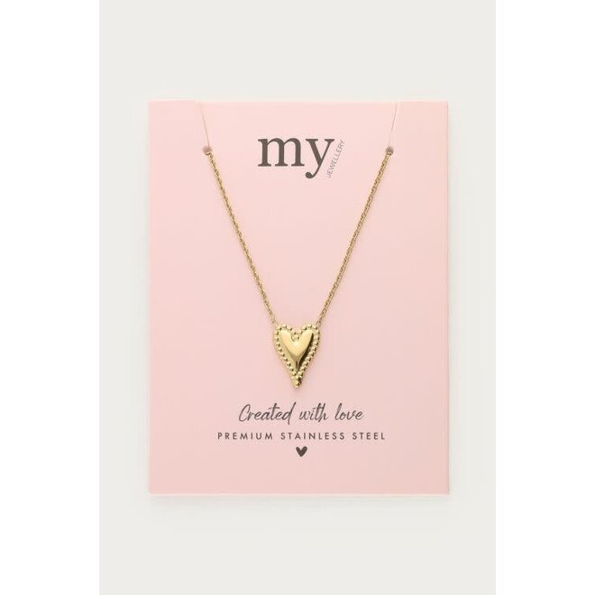 Minimalistisch ketting met hart goud