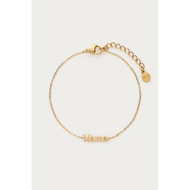 Love minimalistische armband Mama Goudkleurig