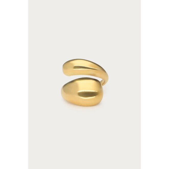 Statement ring chunky bubble goudkleurig