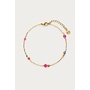 Armband met roze & blauwe kralen