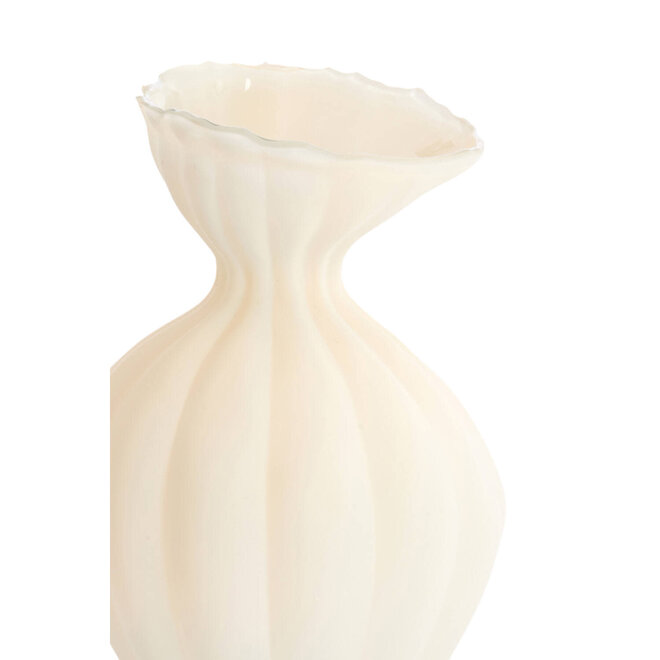 Vaas Ø19,5x30,5 cm VARENNA glas mat crème