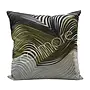 Cushion natural w/ green swirls CO 50x50