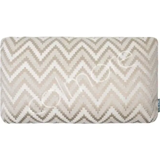 Cushion reversible zig zag warm white VI/PE/CO 50x30