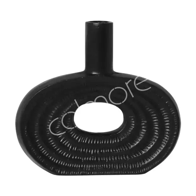 Vase ALU RAW/MATT BLACK 30x6x25