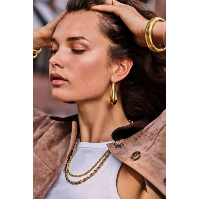 Bold ketting gedraaid groot goudkleurig