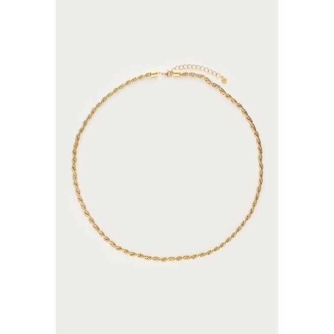 Bold ketting gedraaid klein goudkleurig