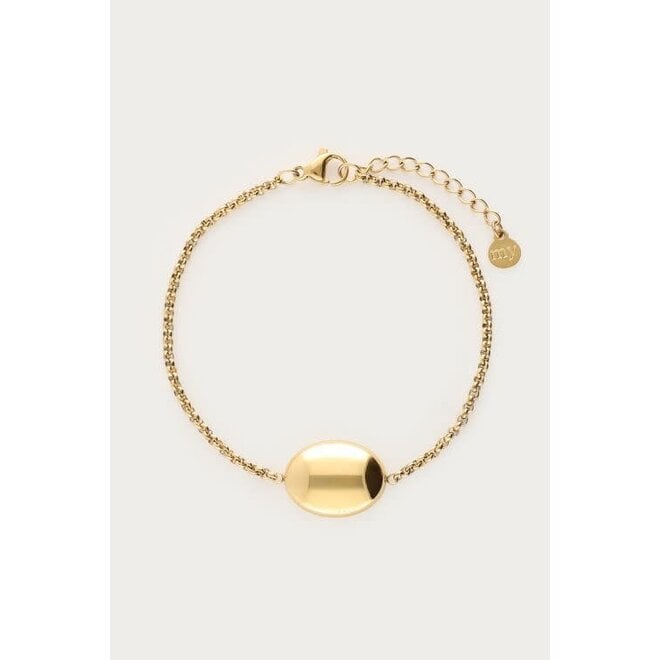 Bold armband rond goudkleurig