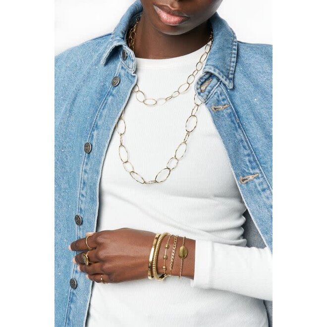 Bold armband rond goudkleurig