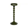 Candle holder moss green enamel ALU RAW 13x13x35