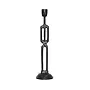 Candle holder ALU RAW/MATT BLACK 11x11x42