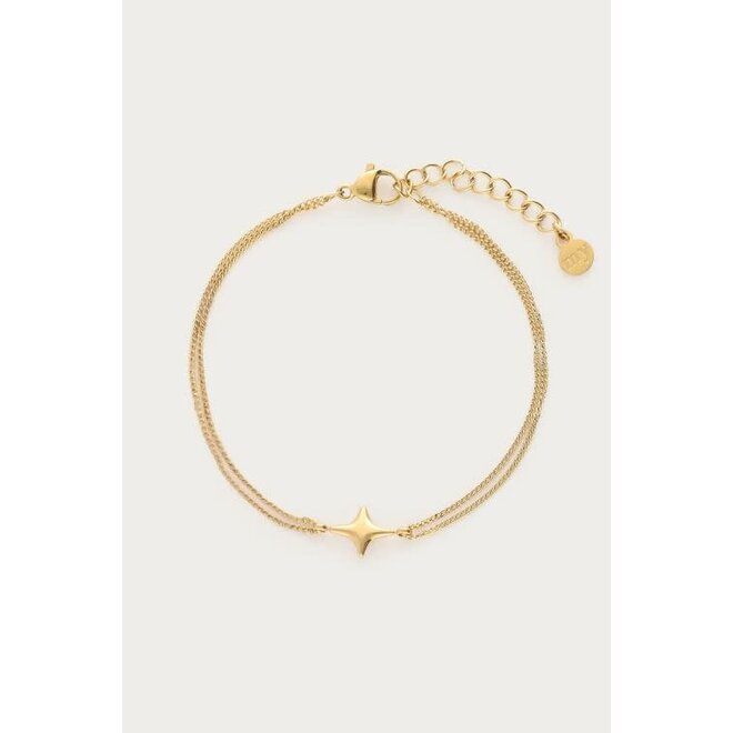 Special armband "Enjoy the adventure" goudkleurig