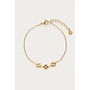 Armband met drie klavertjes goudkleurig