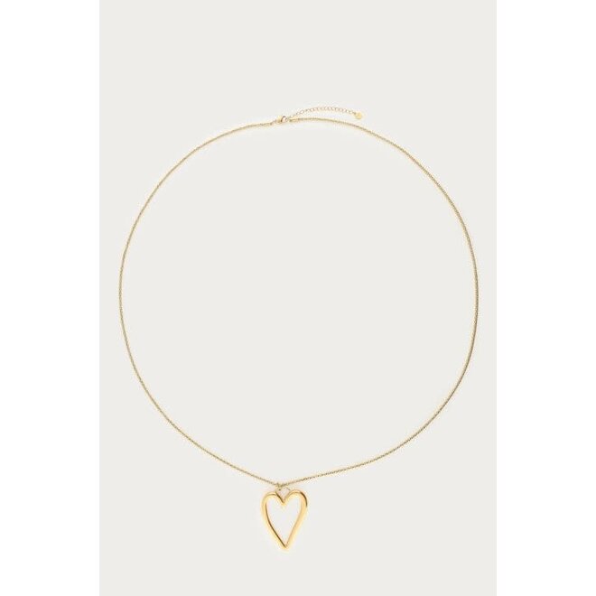 Lange ketting met open hart