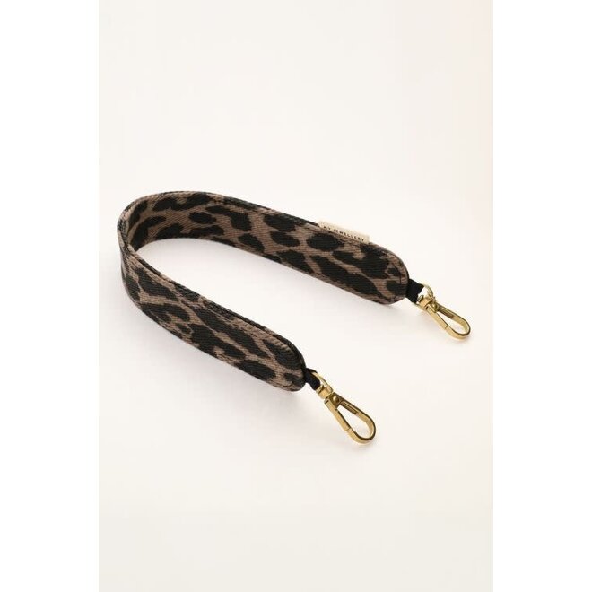 Telefoonkoord met bruine panterprint